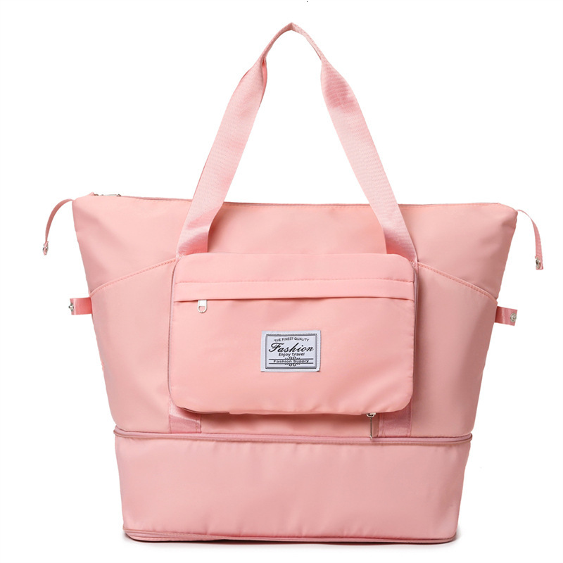 Foldable Can Be Stacked with Trolley Case, Large Capacity Travel Fiess Bag, Lightweight Storage for Short Trips, Lage Bag
