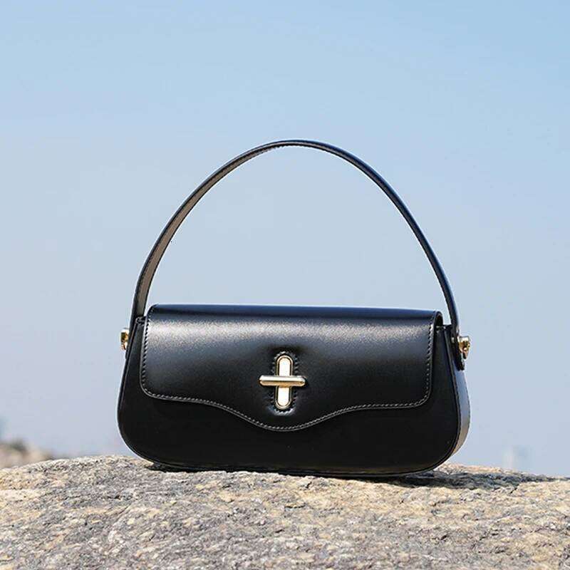 2025 New Genuine Leather Women's Stick Senior Designer Shoulder Bag Fashion Handbag Commuter