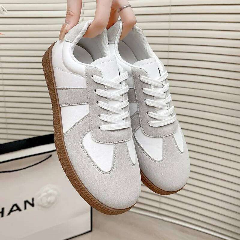 Gacimy Women's Casual Sneakers Breathable Non-Slip Tennis Walking New Leather Suede Flats Women Fashion Sports Shoes