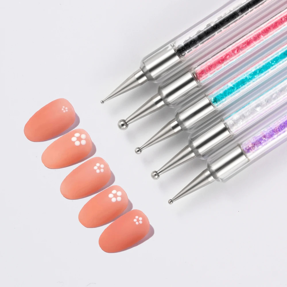 5PCS Stripe Liner Brush Set Nail Painting Pen Dotting Tool Rhinestone Picker Nail Art Accessories for Beauty Health 250528