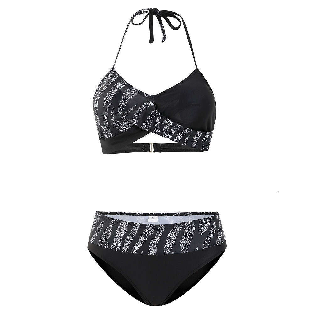 Swimsuit Designers Bikini Maillot De Bain 2025 New Plus Size Bikini Cross Triangle Print High Waist Two-piece Swimsuit for Women BIJINI New Arrival Ne