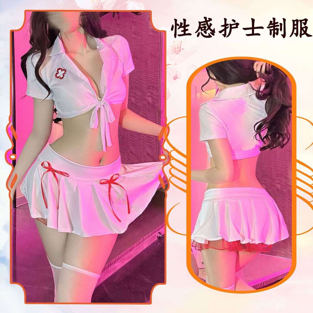 Spell Lingerie Porn Suits Golden Night Fun Lingerie Role Play Nurse Uniform Temptation Set Pure Desire OL Abstinence Style QQNY Bowknot Sexy Lingerie