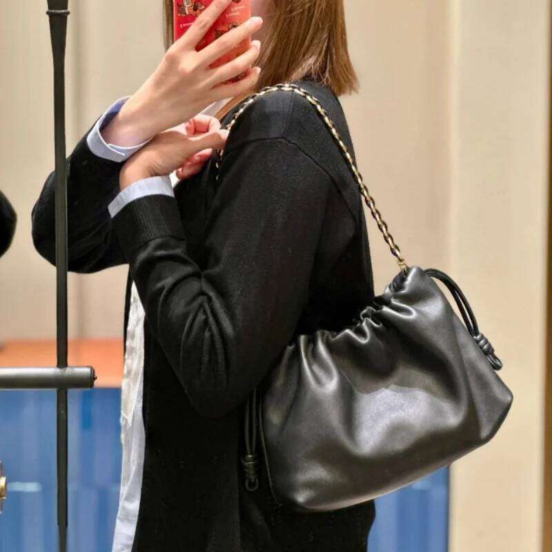 Jamhoo Designer Leather Shoulder Bags For Women Chain Handbag Bucket Crossbody Bag Fashion Brand Drawstring Tote Clutches