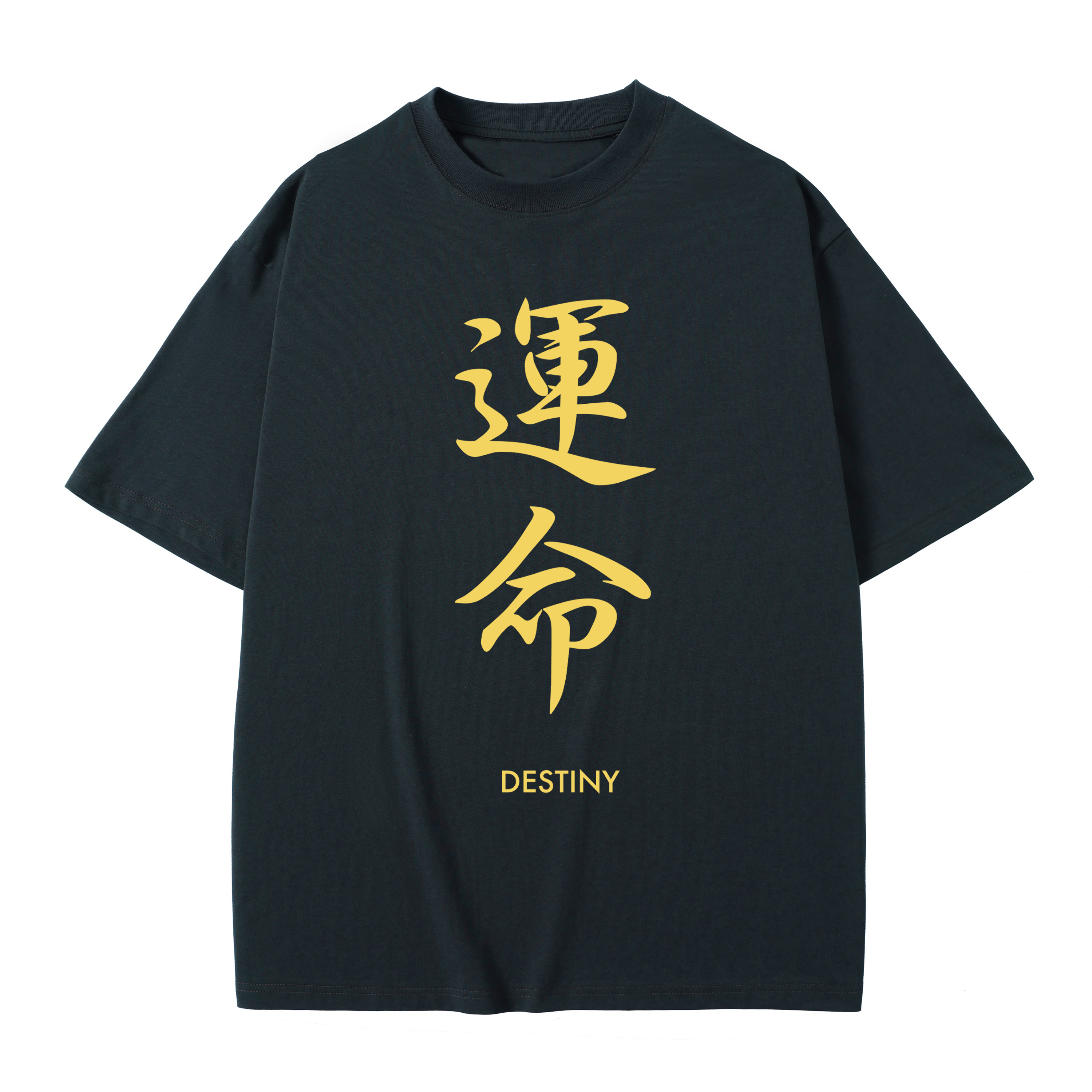 T-shirt men's top designer cotton T-shirt Calligraphy characters short sleeved clothing high-quality fashionable T-shirt