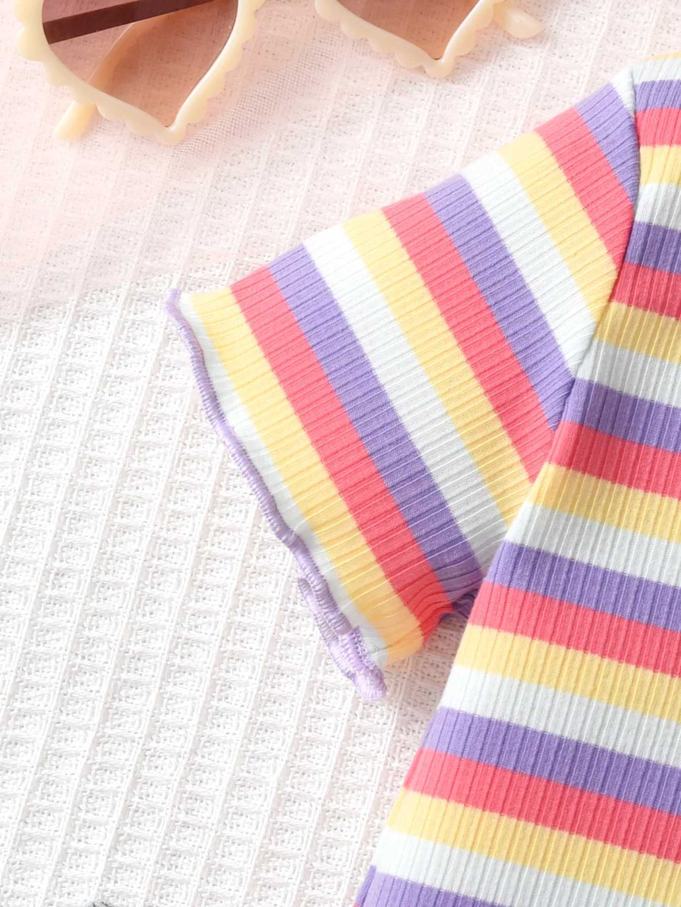 Girls Short Sleeve T-Shirt Summer Stripes Clothing Comfort Children 1-8 Years Old Half Sleeve Top Kids Casual Baby Outdoor Wear T250603
