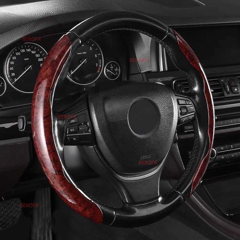 High-End And Elegant Wood Grain Car Steering Wheel Cover For Ford Modela Thurderbird Mustang Fseries Escort R250603
