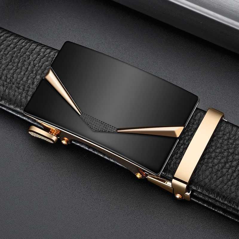 The new mens high quality leather belts luxury fashion straps automatic buckle leather on the second floor (Not to bring a gift) XJ250602