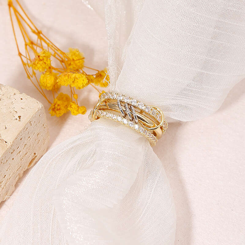 New Multi-layered Zircon High-quality Versatile Creative Ring