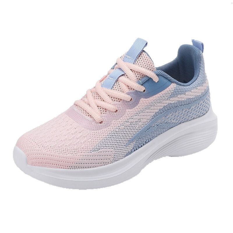 Spring And Autumn Women Soft Sole Sports Students Professional Ultra Light Shock Absorbing Running Shoes Breathable Mesh Casual Shoes For Middle Schoo
