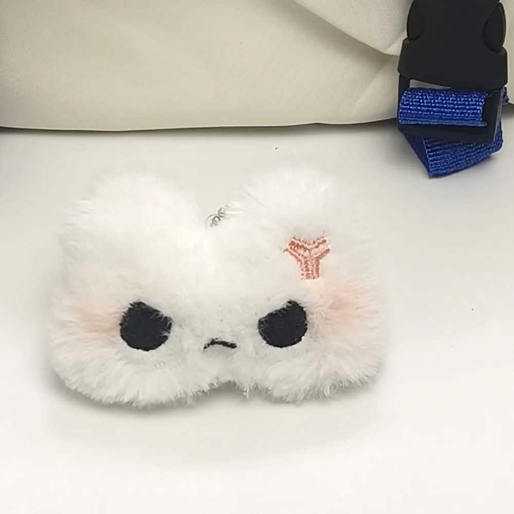 Cute Headphones Kitten Couple Keychain Mini Crying Cat Doll Plush Keyring Cartoon Bag Pendant Charms Backpack Decoration A19 XJ250602