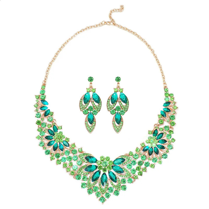 European American Retro jewellery woman Necklace Sets for Womens 2-piece Set Jewelry Bridal Wedding Accessories 250530