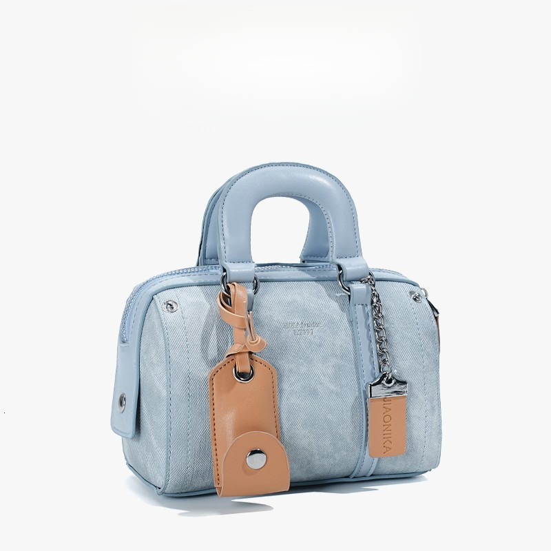Top quality Brand High Quality New Style New Handbag for Women New Trendy Denim Blue High-Quality Handheld Pillow Bag Fashion Bag New Free Delivery De