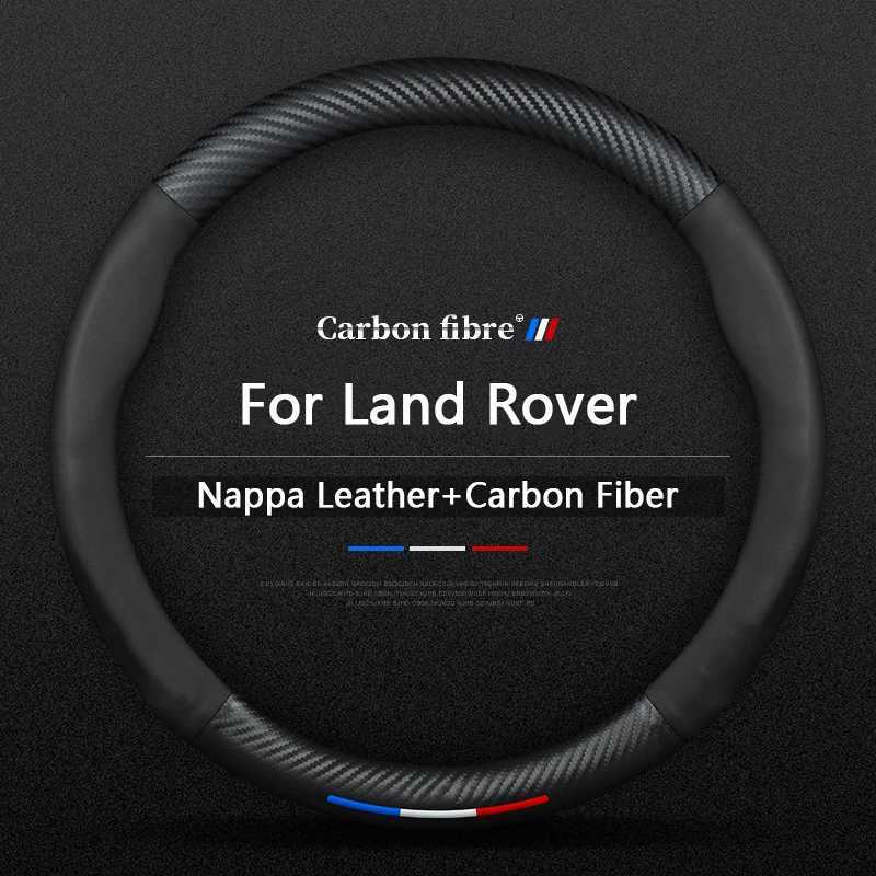 Car Antislip Carbon Fiber Leather Steering Wheel Cover For Land Rover Range Rover SVR Discovery Evoque Velar Freelander Defender R250603