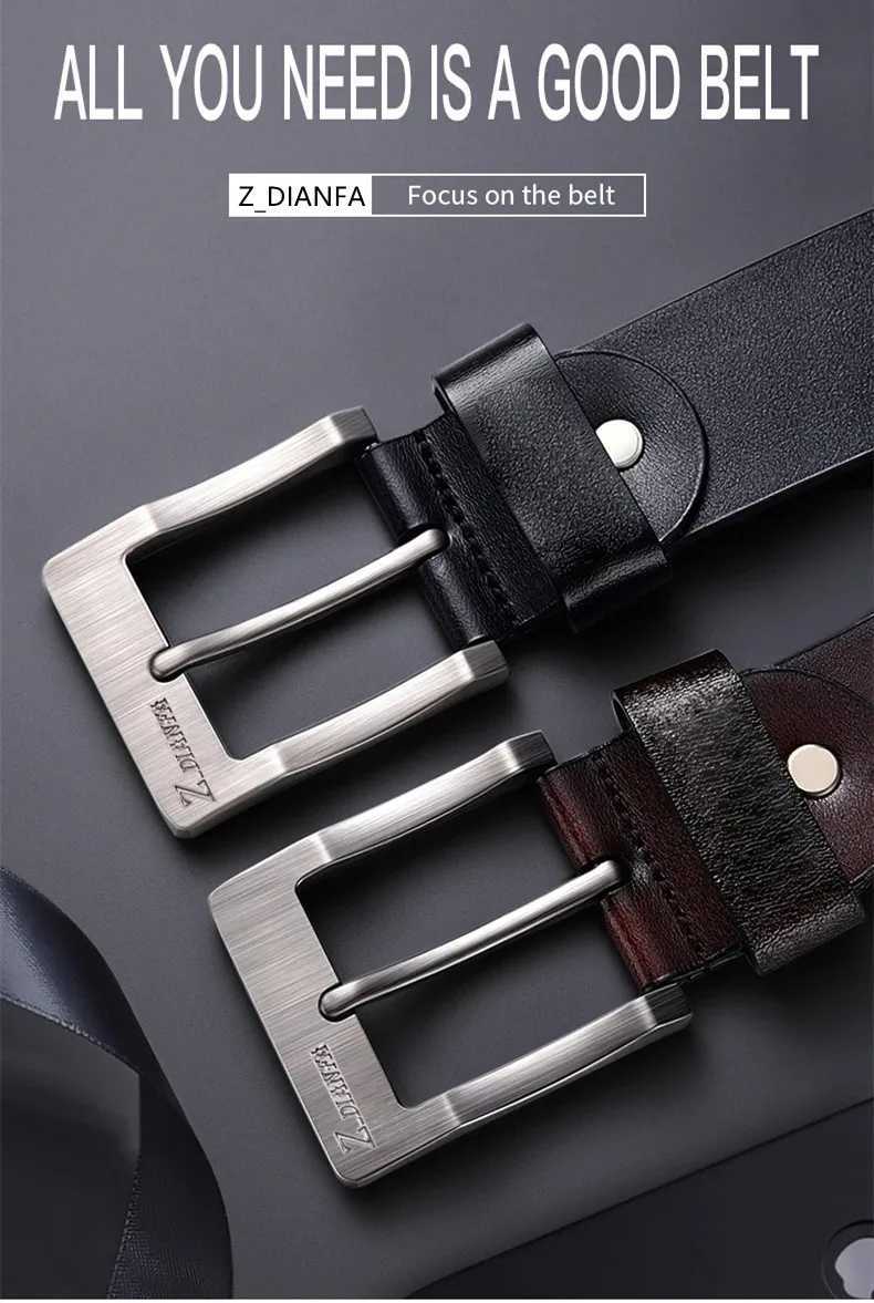 Leather Mens Belt Fashion Metal Alloy Pin Buckle Adult Luxury Brand Jeans Business Casual Waist Male Strap Brand XJ250602