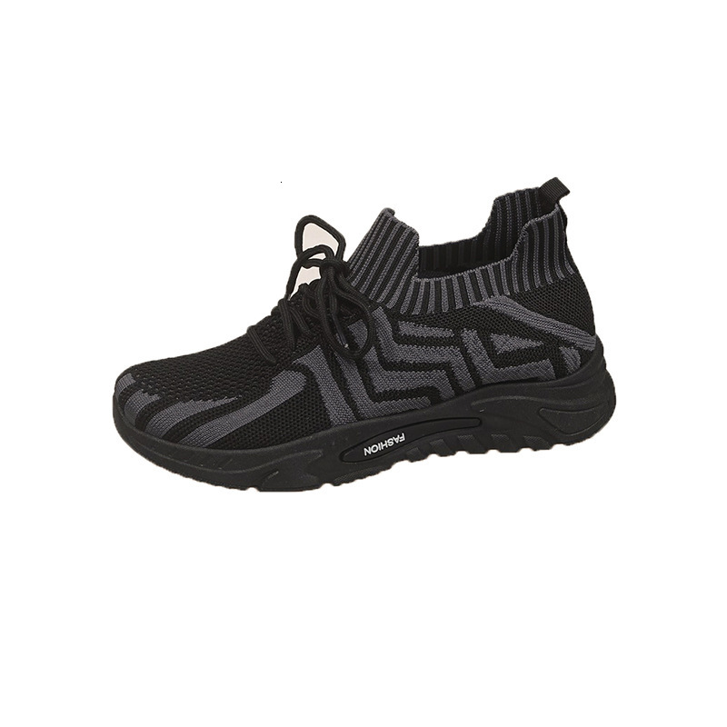 New Spring And Autumn Fashion Casual Sneakers Breathable Trendy Mesh Flyknit Sports Shoes For Casual Shoes Women Ddmysaturn