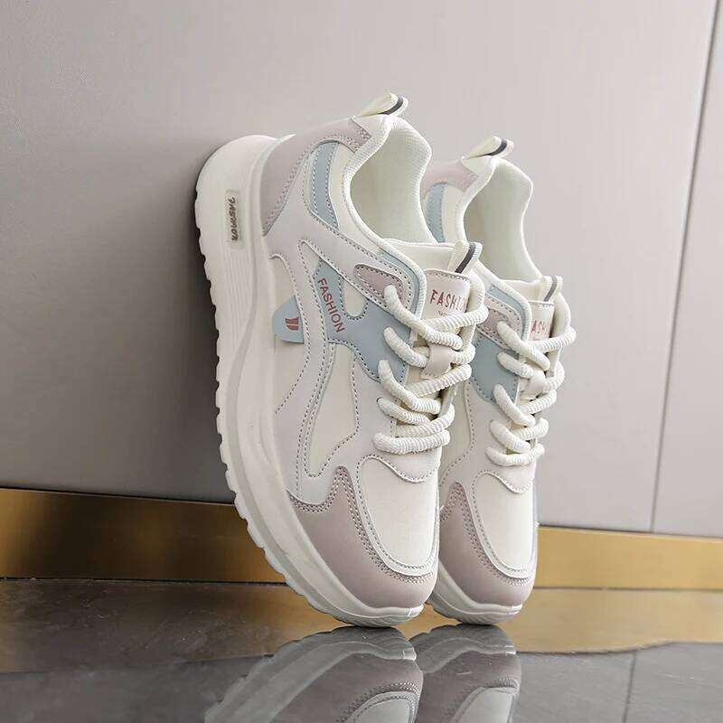 CRLAYDK Lightweight Chunky Sneakers For Women Lace Up Platform Walking Shoes Casual Running Ladies Sports Leather Tennis