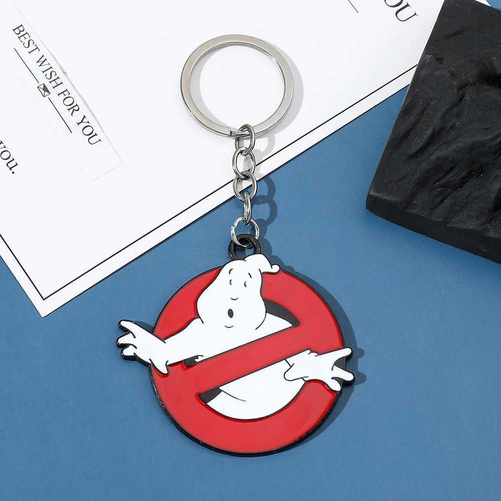 Ghostbusters Keychain Red Ghostbusters death squads Keyring With Red For Women Men Jewelry Keychain XJ250602
