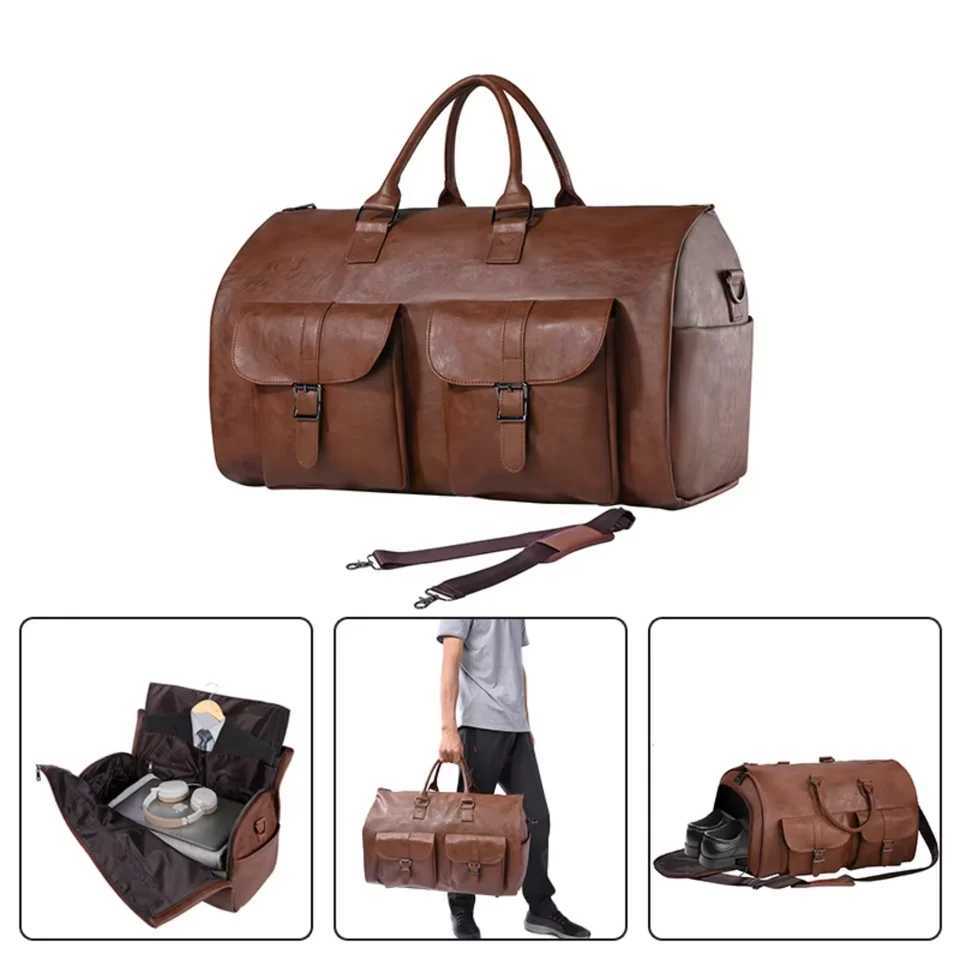 2 in 1 Trip Travel Suit Suitcase Suit Travel Duffel Bags Convertible Garment M250603