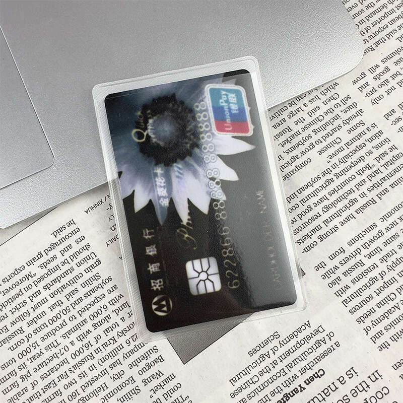 Transparent ID Waterproof Protective Case Scratch-resistant Matte Bank Bus PVC Card Holder