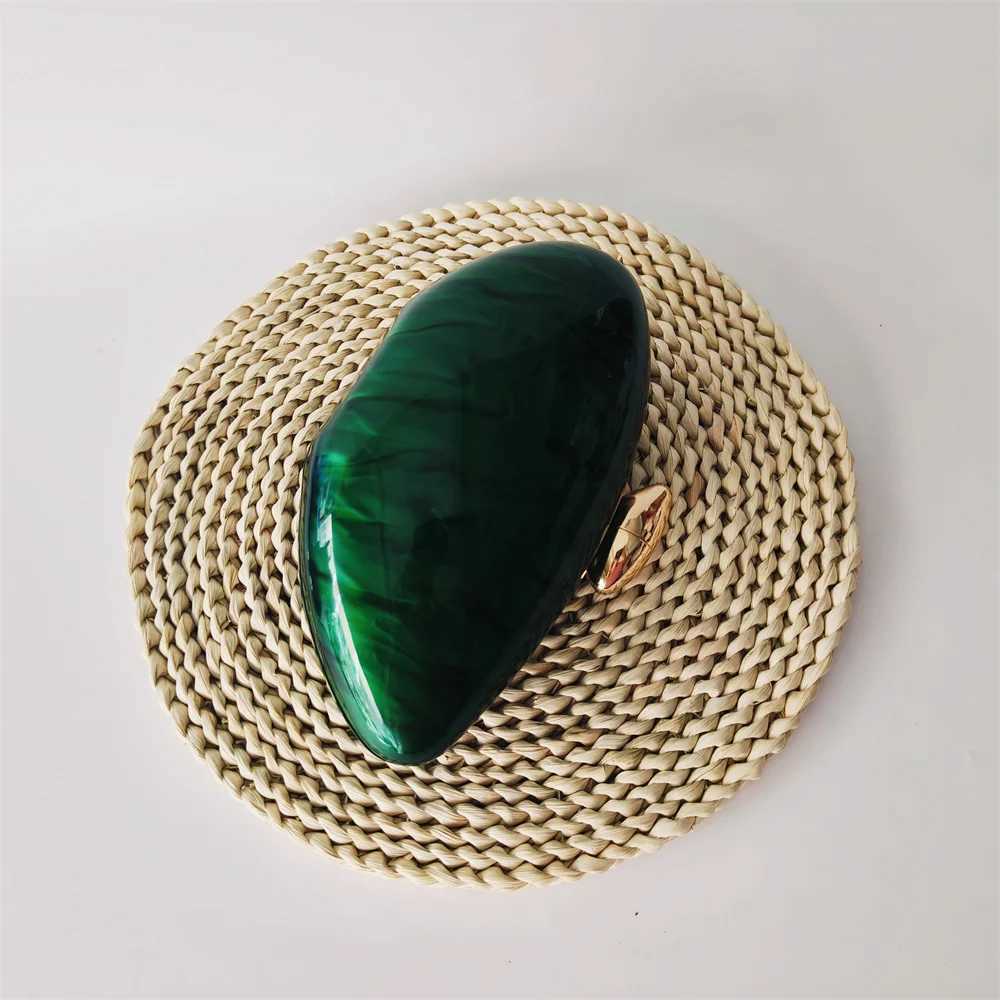 Mini Marble Green Pearl Acrylic Women Shell Box Clutches Gift Pro Small Evening Minaudiere Bags Wedding Bridal Handbags Party H260617