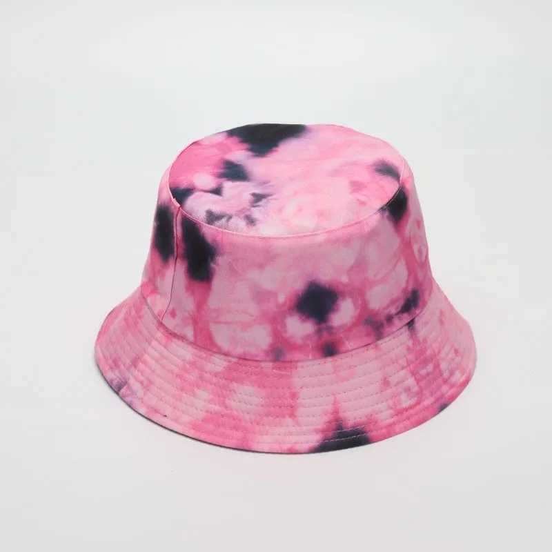 Bucket Hat Women Men Summer Reversible Print Cotton Sun Protection Fisherman Cap Panama Hat Bob Hat Hip Hop Kpop Dance Fashion W250602