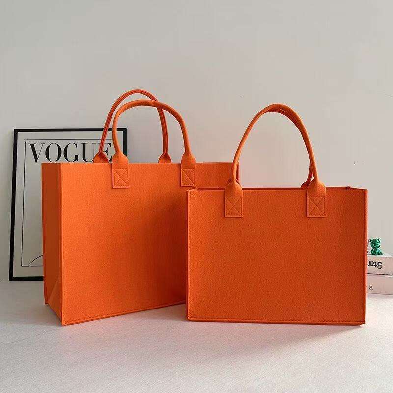 Felt Handbag Gift Printed Fashion Simple Large Capacity Tote Shopping Bag