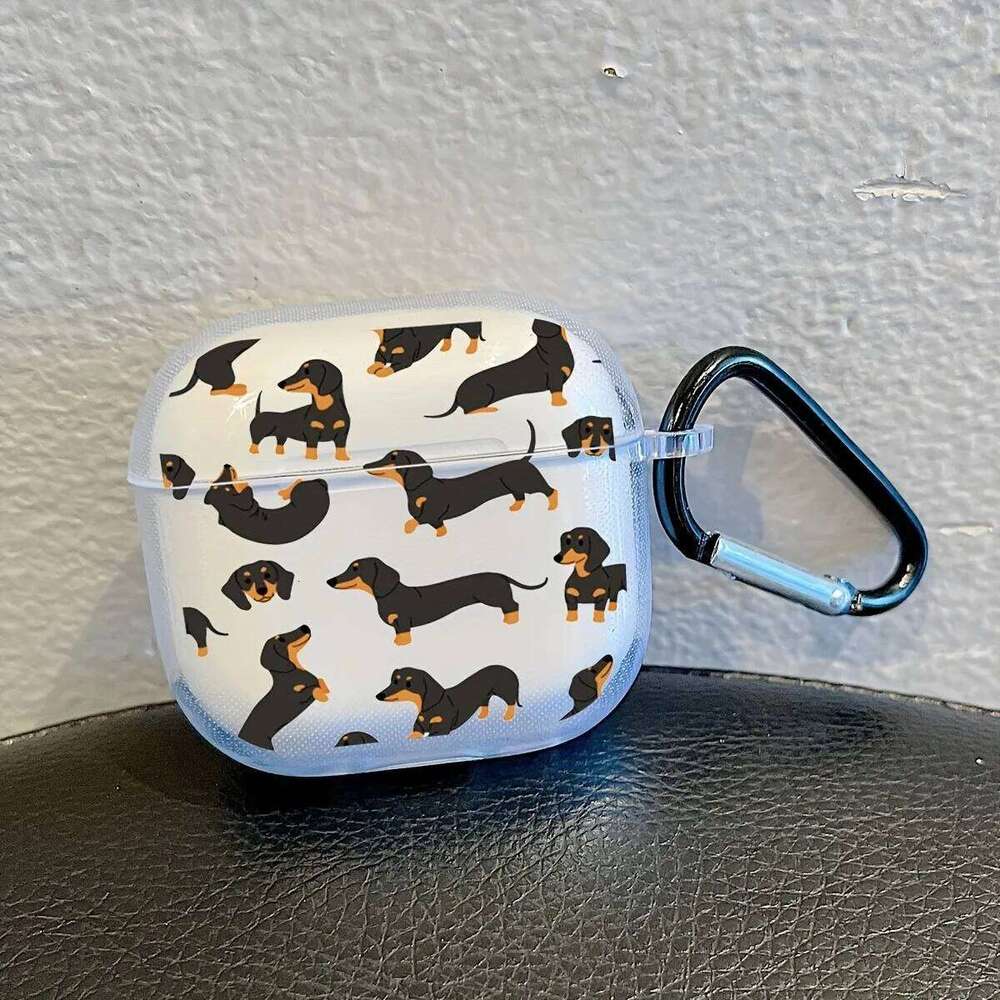 Wireless Bluetooth Case 3/4 Clear TPU Cartoon Bear Animals Pattern For Pro/Pro2 With Keychain Earphone Cover
