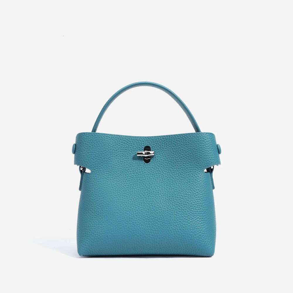 Jonlily Women Genuine Leather Shoulder Female Handbag Small Bucket Daybag Mini Crossbody Phone Bag Purse -Kg1871