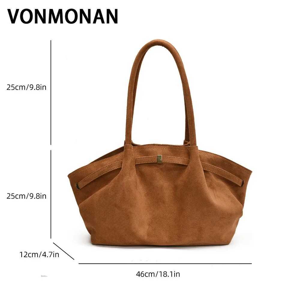 Large Nubuck Leather Tote Bags Ladies Shoulder Bag for Women Autumn Winter New Korean Fashion Y2K Retro Handbags and Purses W250602