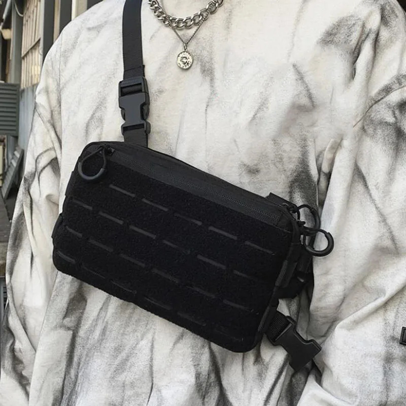 Streetwear Tactical Chest Rig Bag Unisex Vest Hip Hop Style Crossbody Waist Bags Phone Pack Oxford cloth Functionality Chest Bag 250526