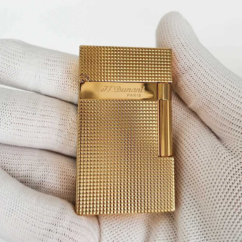 2025 HOT Sell Dunant Lighter Classic Engraved Loud Ping Sound Rechargeable Gas Lighters Ignite Cigar Tools Special Smoke GadgetsC250603