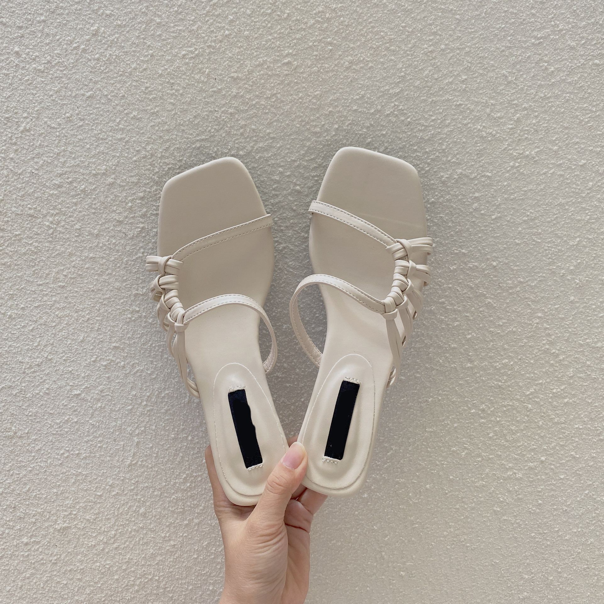 Dress Shoes Brand Female Summer Elegant Flowers Design Women's Slippers Casual Fashionable Outer Wear High Heel Slides Women