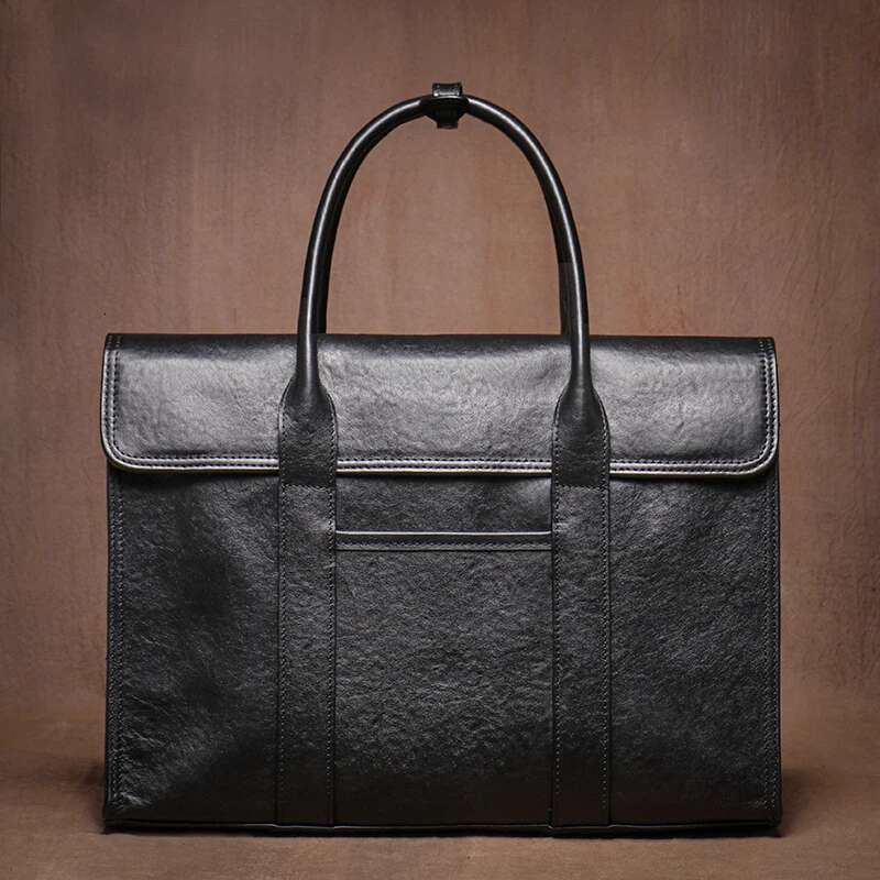 GURO Genuine Leather Handbag Men Higher Quality Natural Cowhide Executive Briefcase Daily Business Office File Laptop Bag