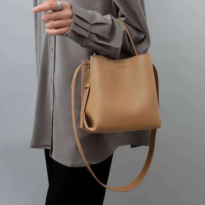 Designer Bucket Genuine Leather Crossbody Shoulder Bags For Women Sling Purses And Handbags Female Tote Bag Bolsa