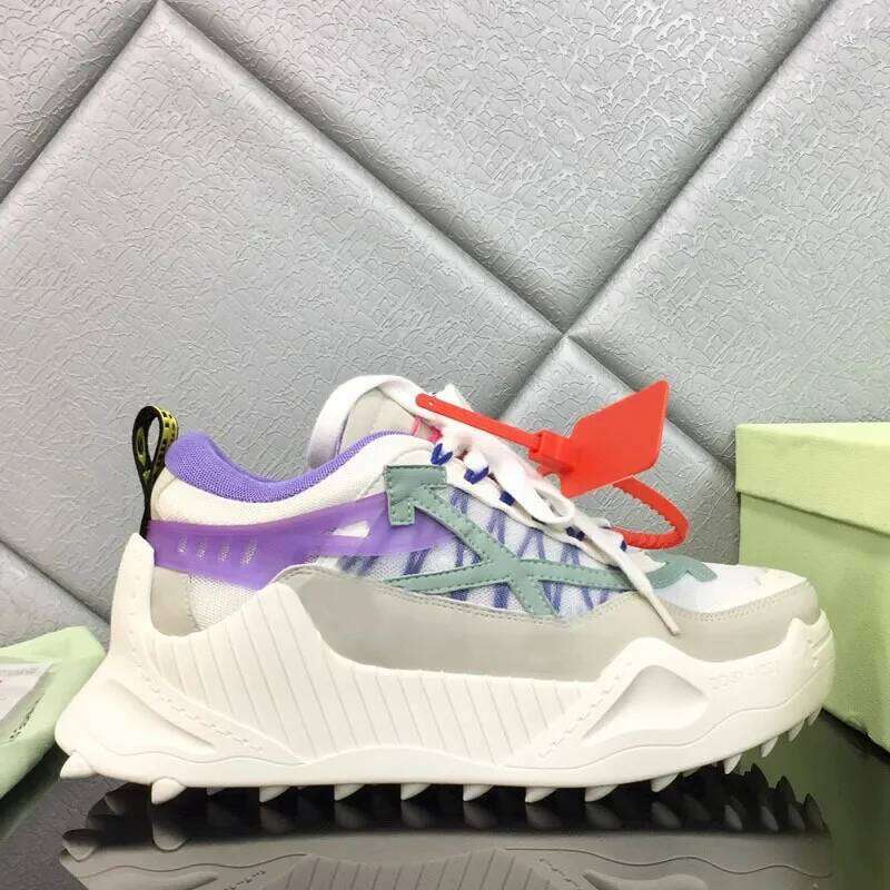 White Casual Trendy Sports Men's Women's Breathable Rubber Sneakers Thick Sole Increased Height Couple Style Arrow Shoes