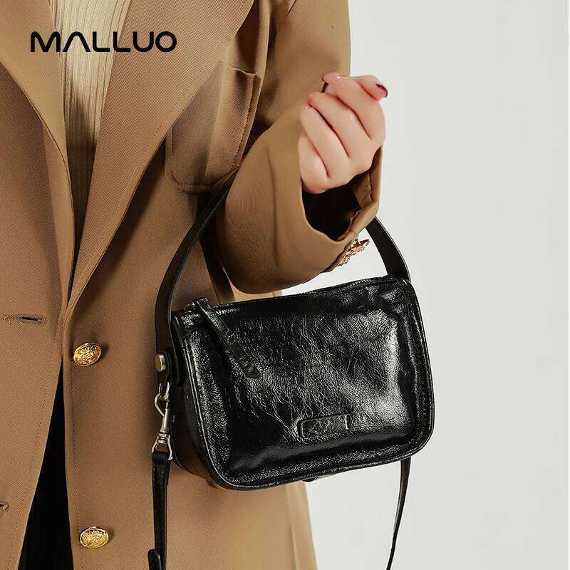 Women's Genuine Cow Leather Shoulder Bags Ladies Casual Retro Cowhide Crossbody Bag Female Fashion Designer Handbag Lady