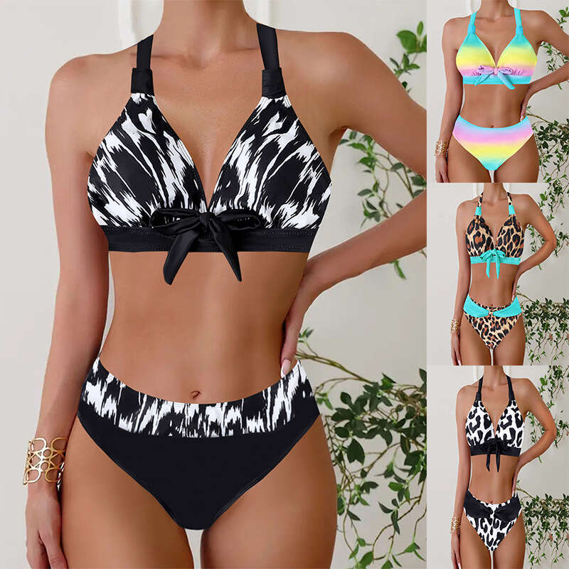 Bikini Designer Swimwear Traje De Bano Luxury Swimwear Thong 2025 New Swimwear Colorful Printed Swimsuit Triangle Two-piece Plus Size Bikini New Arriv