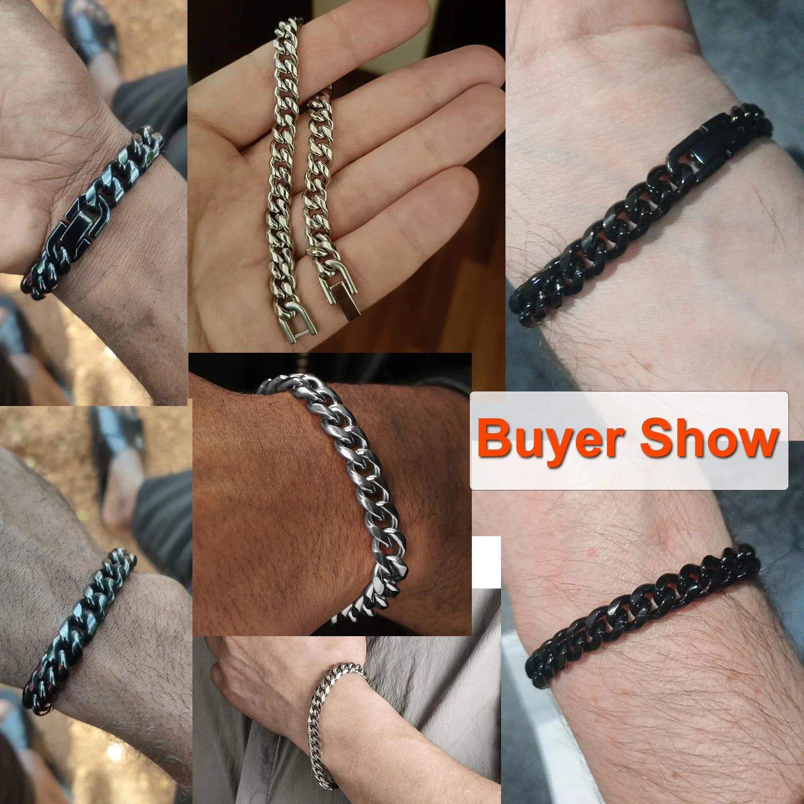 Vnox 18cm/20cm/22cm Stainless Steel Bold Cuban Bracelets for Men Women6mm/8mm/10mm/12mm Width Miami Curb Links Wristband Gift 250530