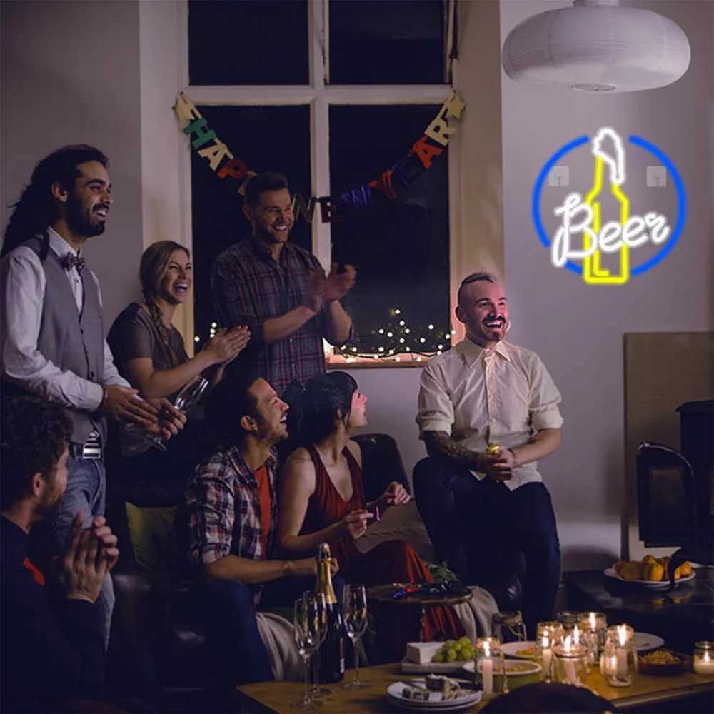 Beer Neon Light LED Beer Neon Signs Beer Neon Light for Bar Club Gaming Room Home Wedding Birthday Party Decor Sign Gift XJ250602