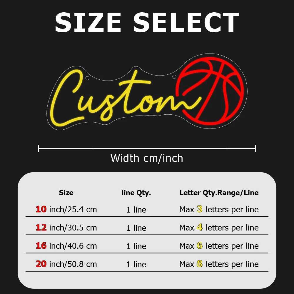 Custom Basketball Neon Sign USB Powered Adjustable LED Brightness Customizable Design for Gift Birthday Custom Neon Signs XJ250602