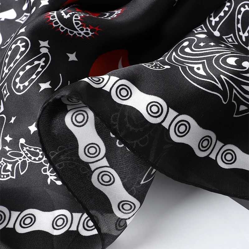 Luxury Brand Silk Shawl Square Scarf For Women Satin Hijab Fashion Wraps Neckerchief Female Hair Bands Ribbon Headband Bandana W250602
