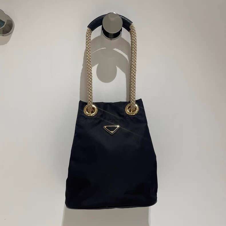 Spring Summer New Fashionable Versatile Nylon Color Block Braided Design Commuter Shoulder Crossbody Bag