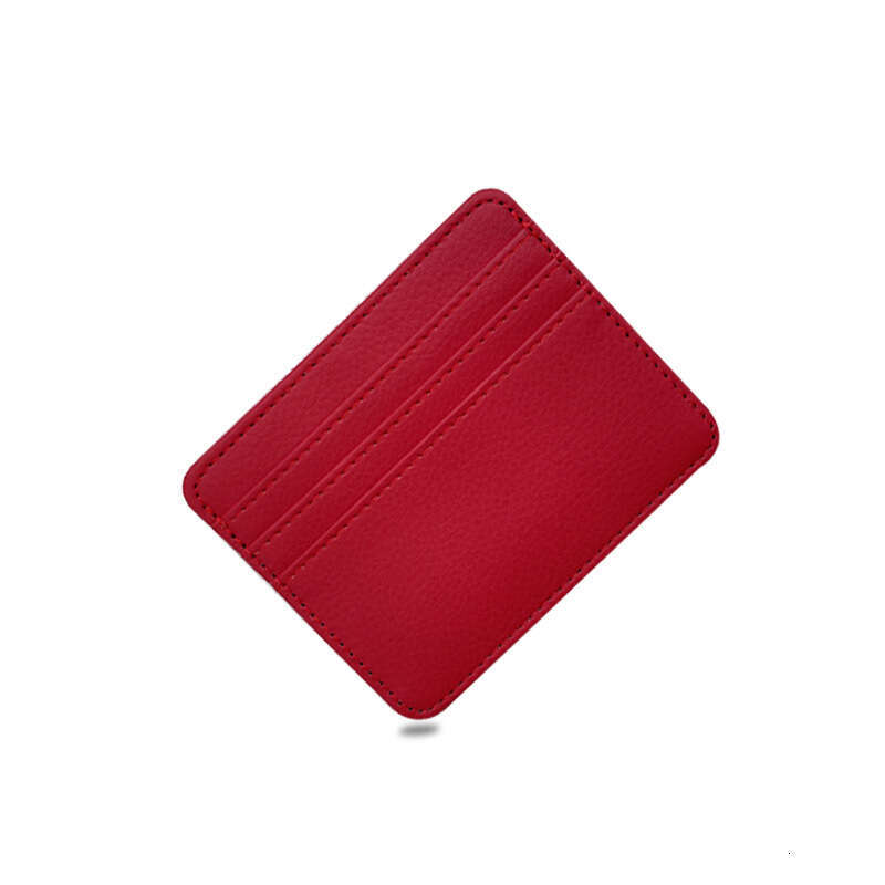 Minimalist Thin Large Capacity Small Multi-Functional Slot Unisex Exquisite Leather PU Holder Card Sleeve