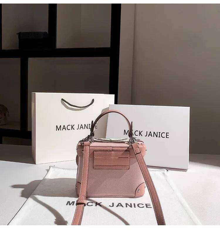 High Quality Textured Leather Fashion Floral Print Square Box Women Handbag Lady Purse Shoulder Messenger Female Casual Bag