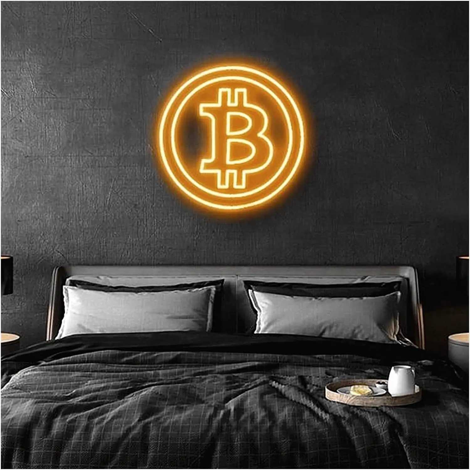 Bitcoin Neon Sign Neon Wall Decoration with Dimmer Switch USB-powered LED Neon Light Sign for Bars Parties Restaurants XJ250602