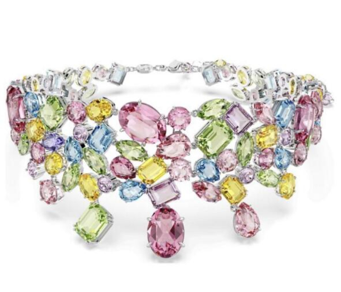 Summer candy colorful crystal tassel choker necklace bracelet earrings women dopamine lovely flower designer pink green charm party wedding necklaces jewelry