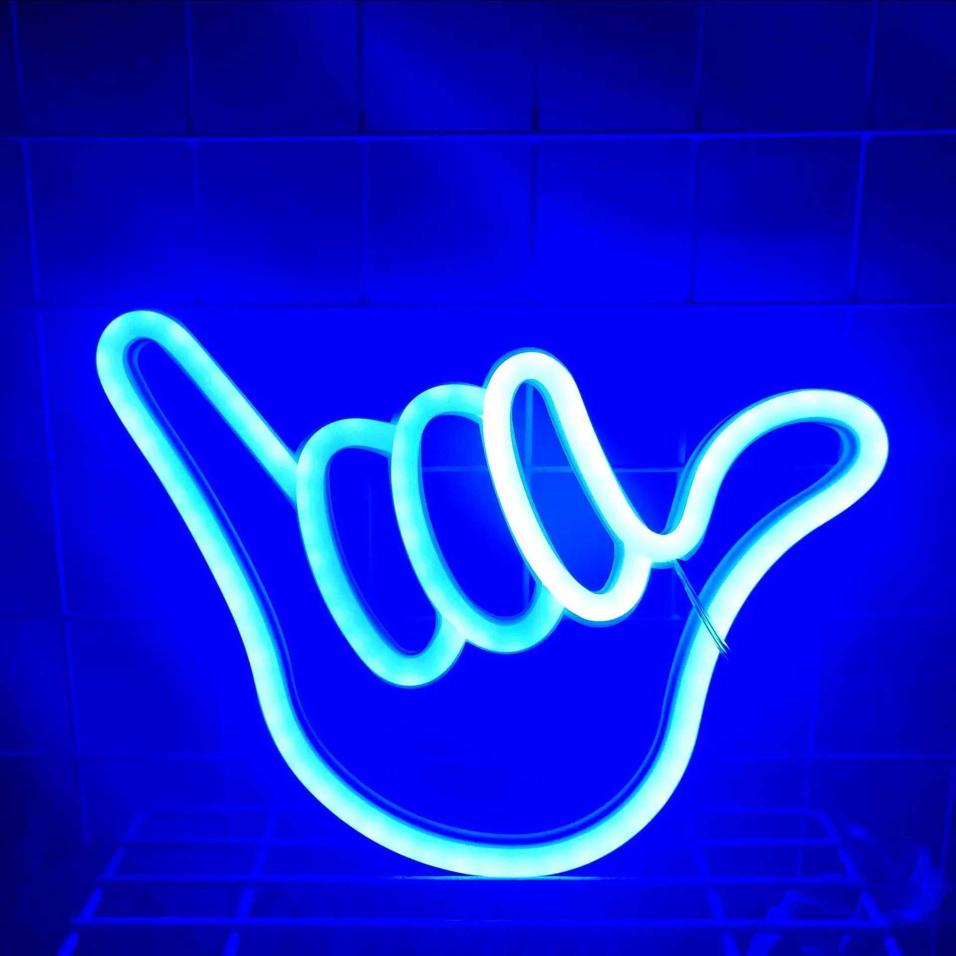 Fingers Alien Neon Lights Artistic LED Ornaments Lights USB/battery Powered Holiday Parties Bars Rooms Night Sign Light 305 XJ250602
