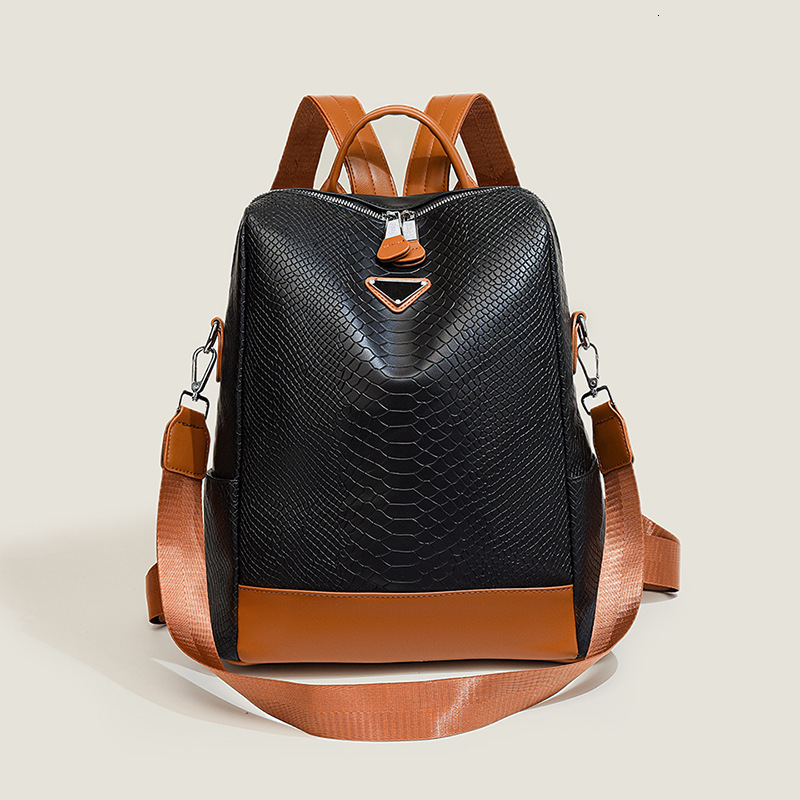 Free Shipping 2025 New Style Backpack High-end Large Capacity Leather Commuter Fashion Versatile Travel Outdoors Backpack Designer Bag Trendy Shoulder