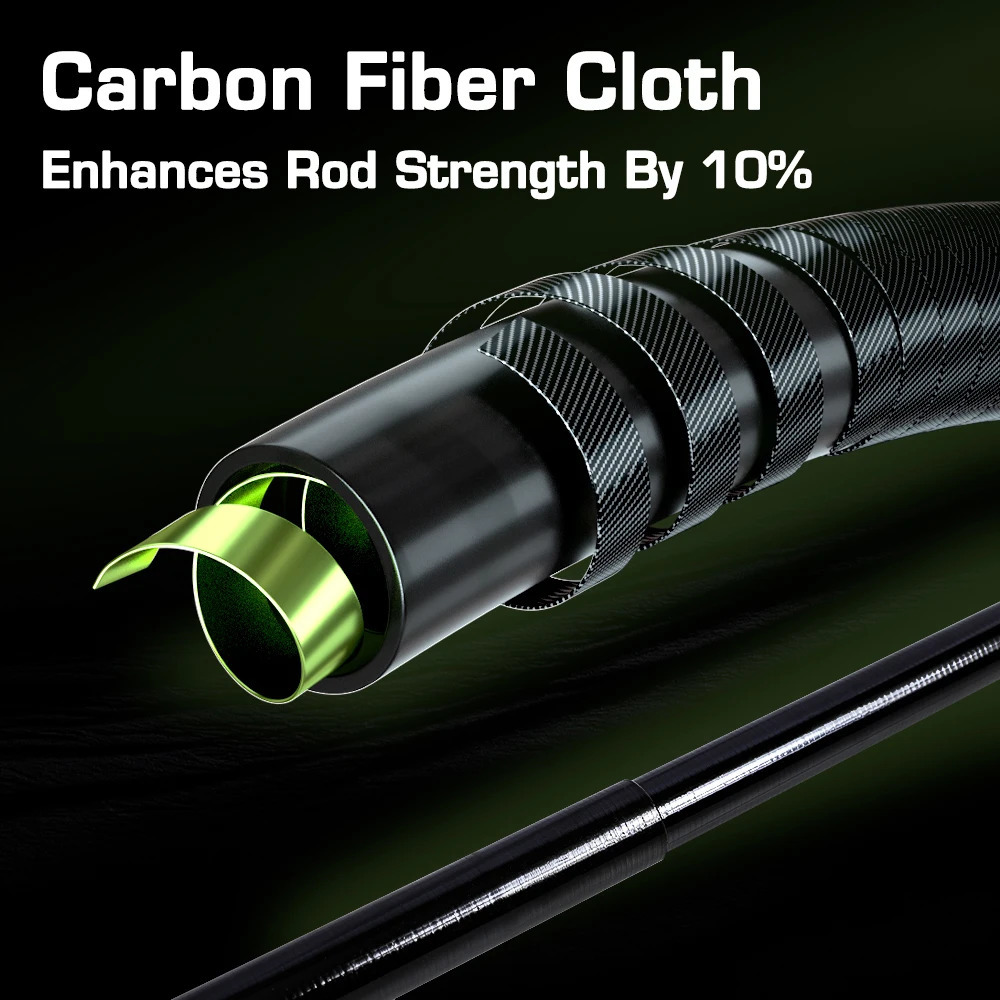 MIFINE MURROW Telescopic Fishing Net Rod 2M Carbon Ultra Light Portable Landing Pole for Lakes Sea Accessories 250530
