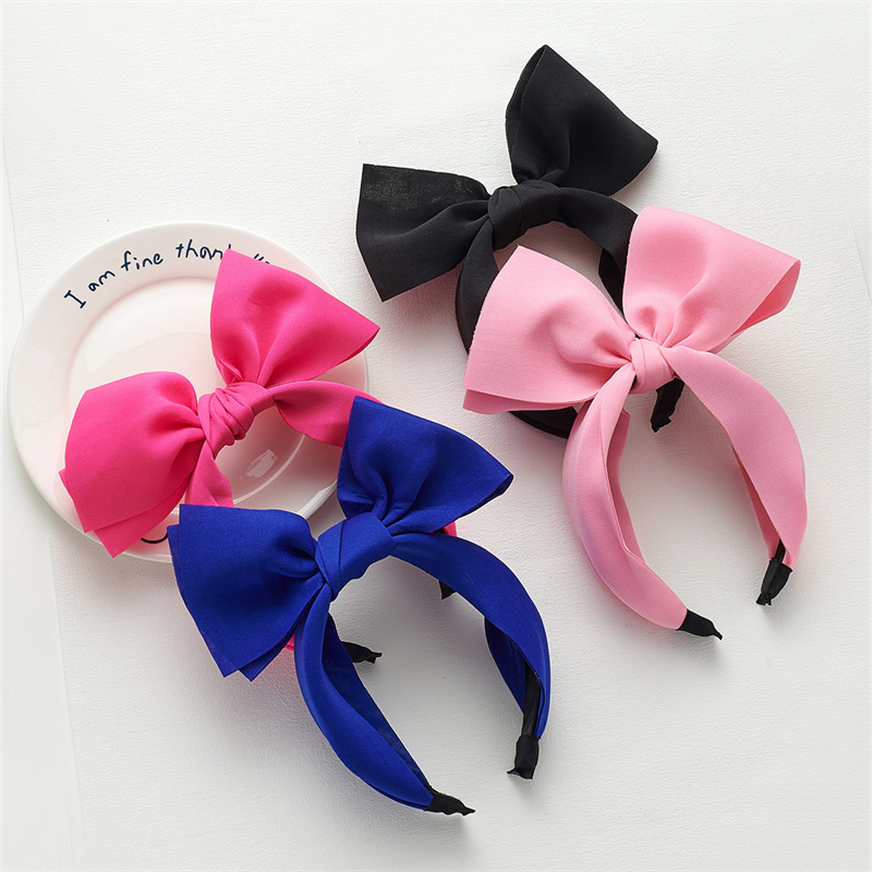 Dopamine oversized bow hair band, sweet girl high skull top three-dimensional advanced feeling hair accessories